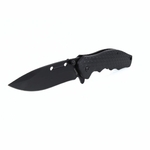Couteau de poche pliable noir lame 8,5 cm