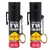 Lot de 2 bombes au gaz poivre porte-clé 15 ml
