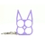 Poing Américain Femme Tête de Chat Violet - Porte-clés Autodéfense