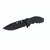 Couteau de poche pliable noir lame 8,5 cm