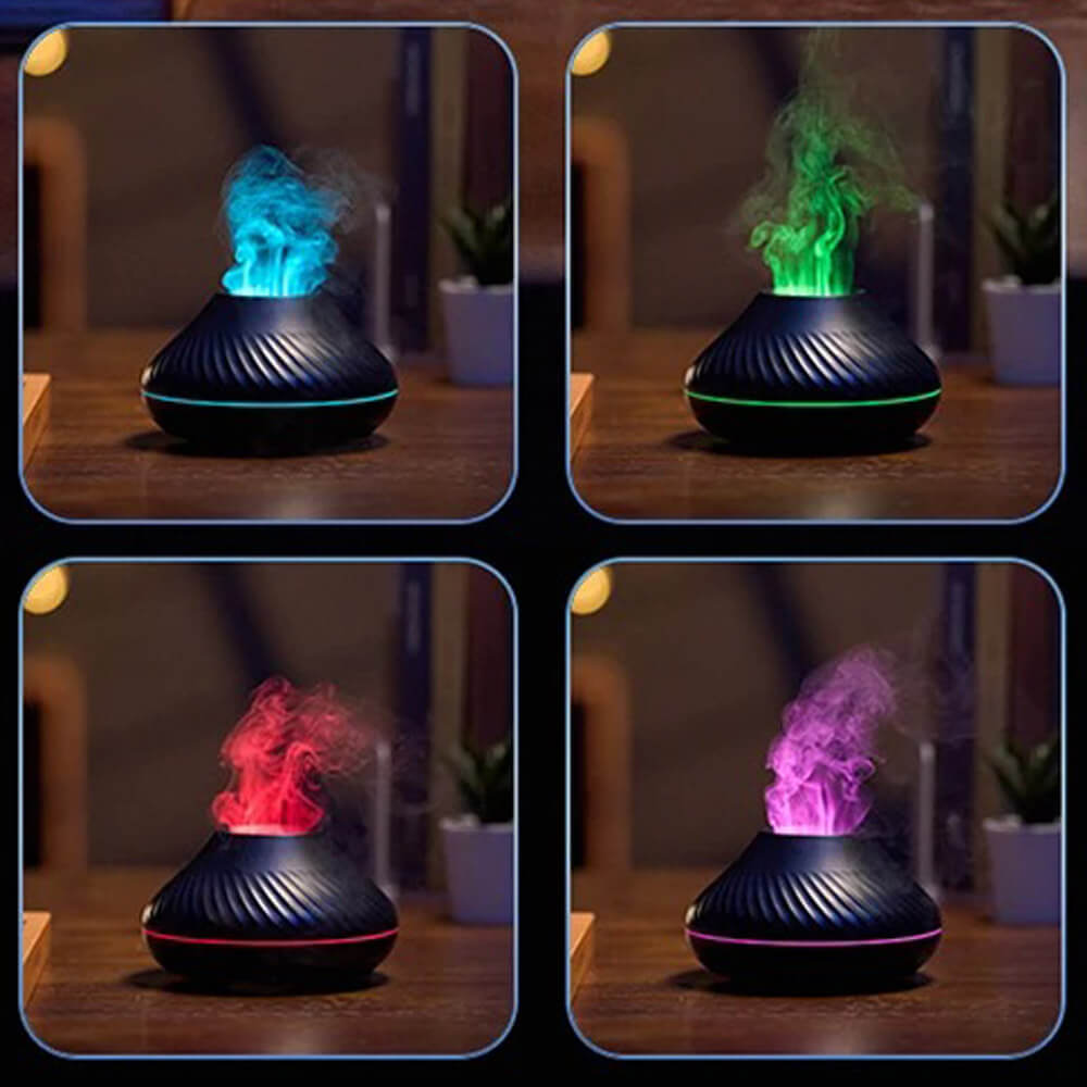 Humidificateur dair flamme colorée