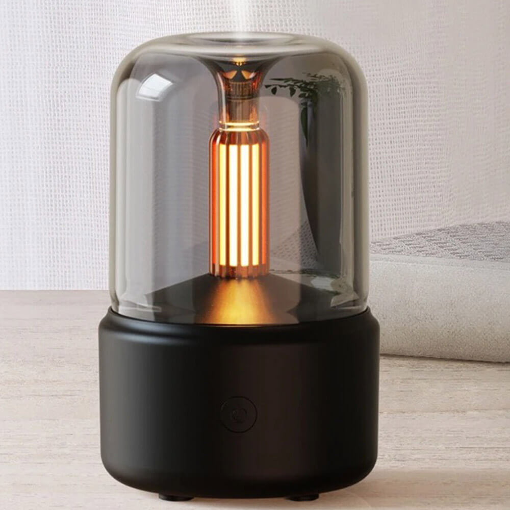 Humidificateur d\'air 120 mL | Design lampe | Veilleuse & Aromathérapie | Silencieux, compact & original