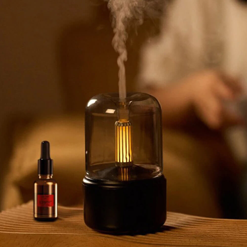 Humidificateur dair design lampe blanc ou noir