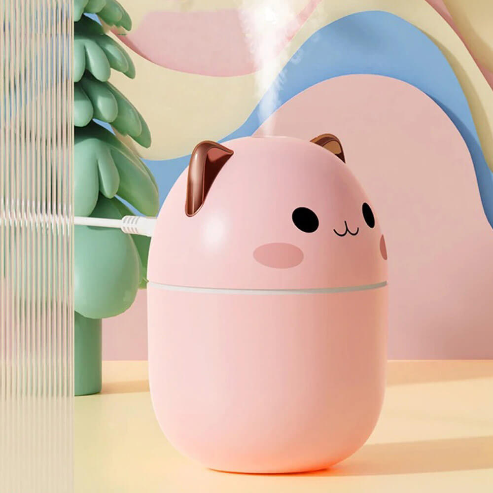 Mini humidificateur dair design chat