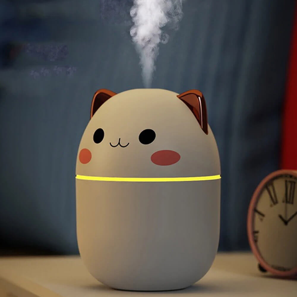 Mini humidificateur dair design chat
