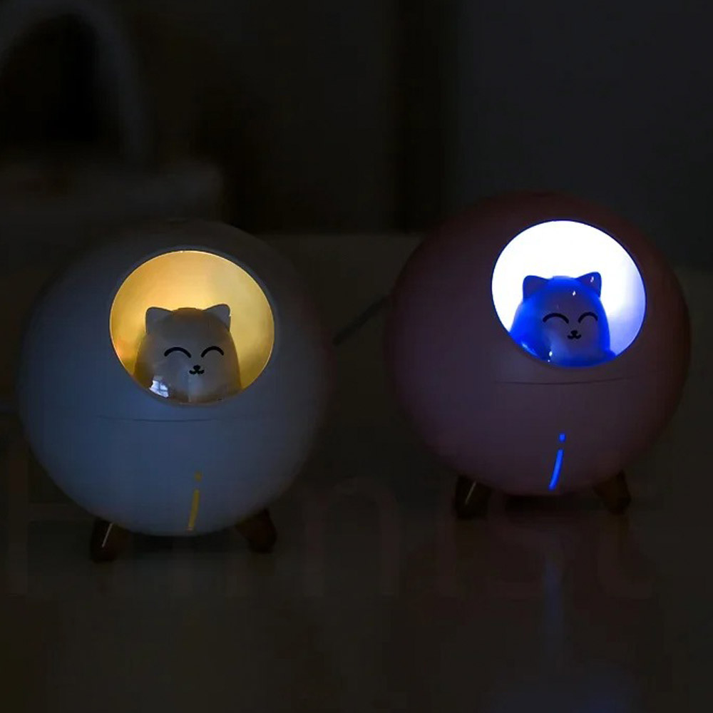 Mini humidificateur planète chat