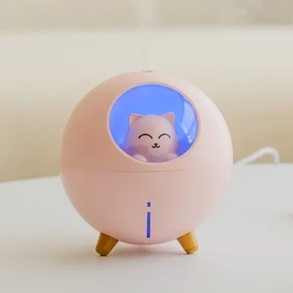Mini humidificateur planète chat
