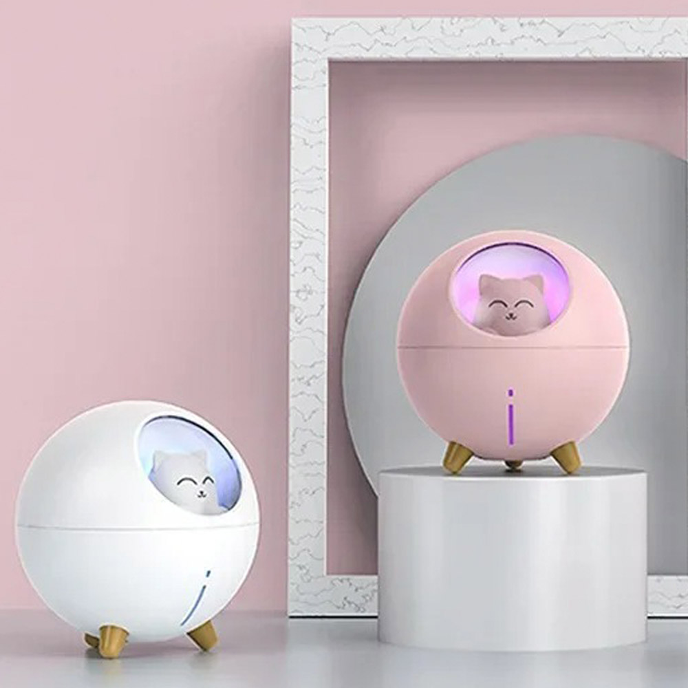 Mini humidificateur planète chat
