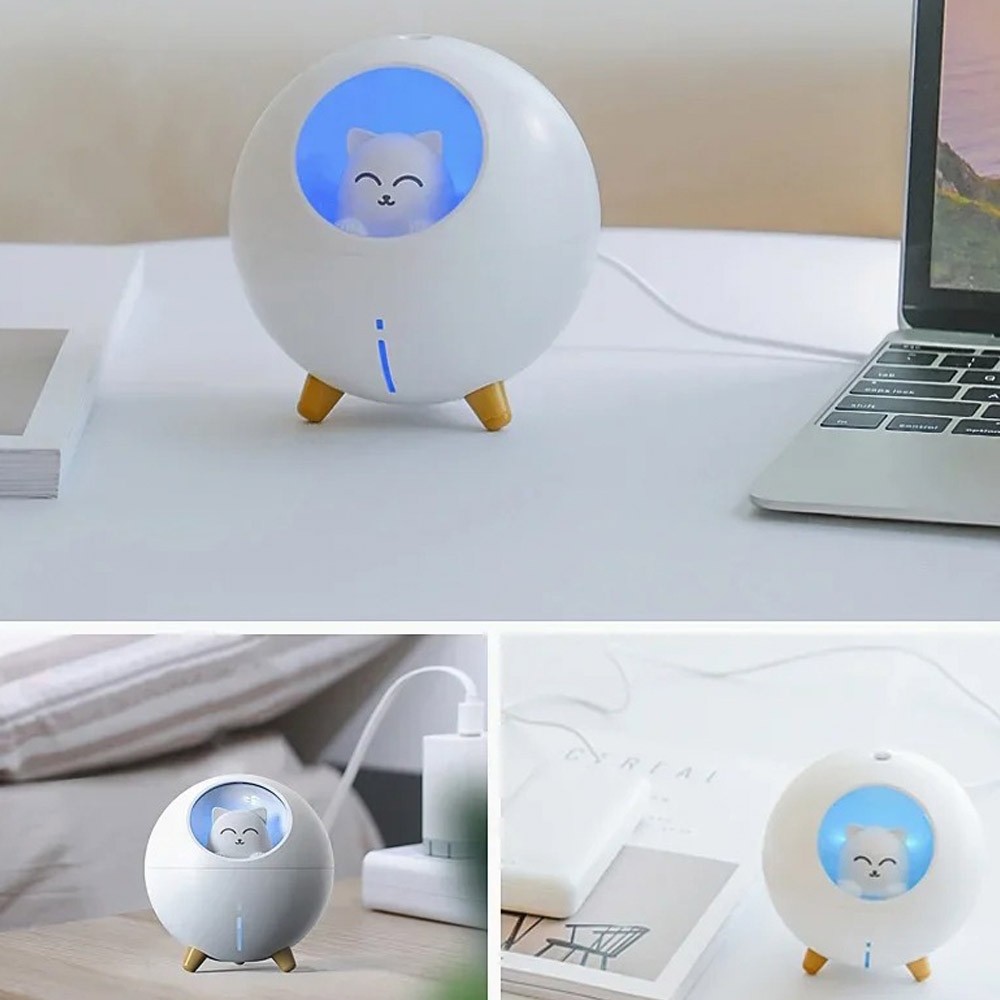 Mini humidificateur planète chat