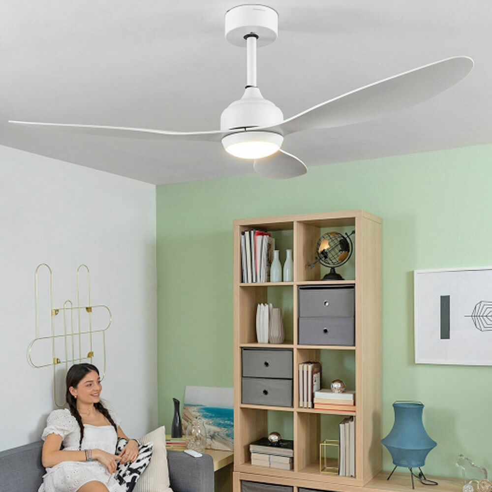 Ventilateur de plafond Inoovagoods blanc avec lumière
