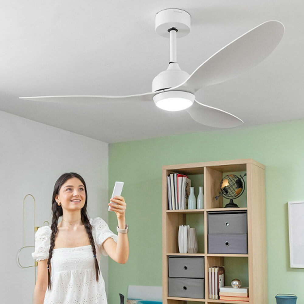 Ventilateur de plafond Inoovagoods blanc avec lumière