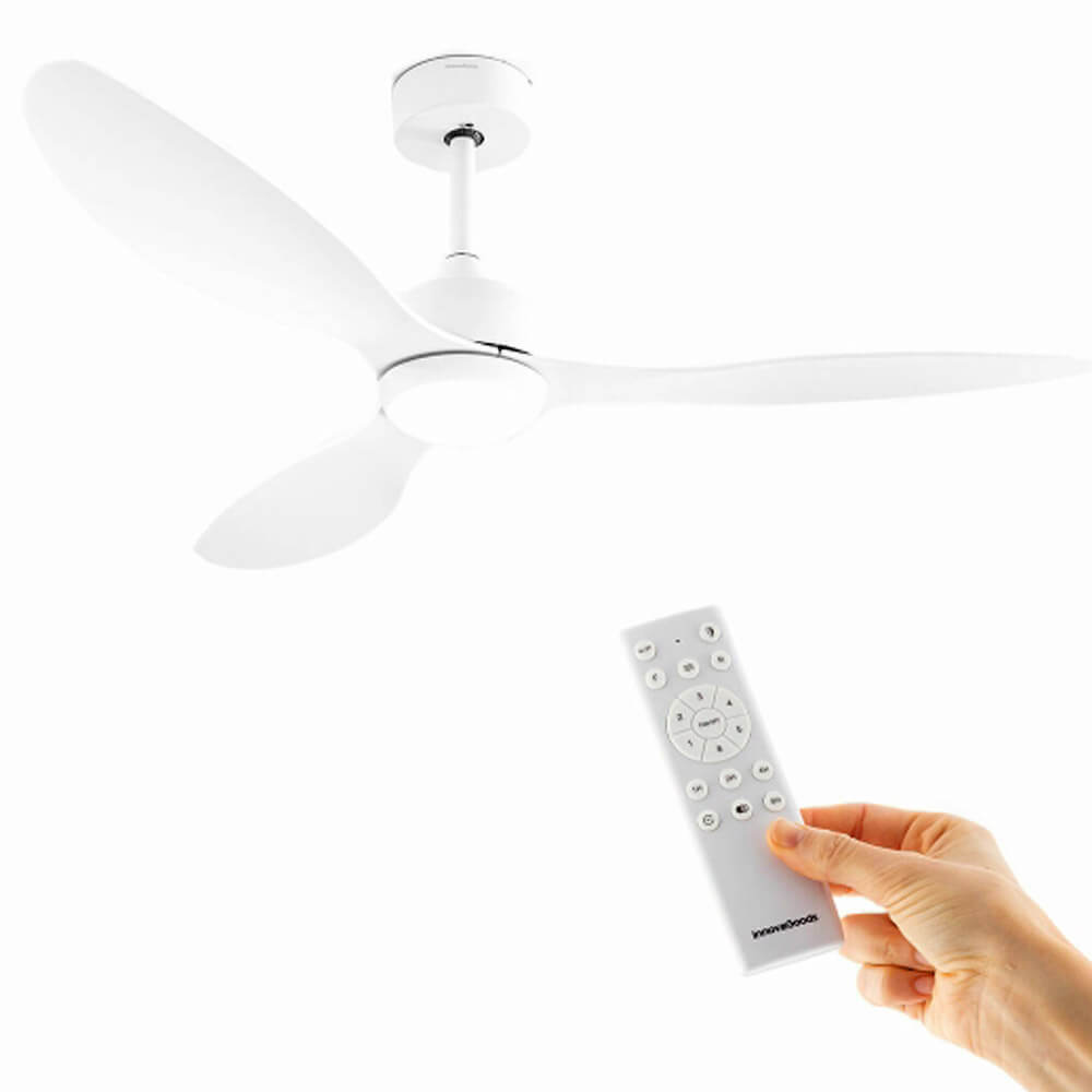 Ventilateur de plafond Inoovagoods blanc avec lumière