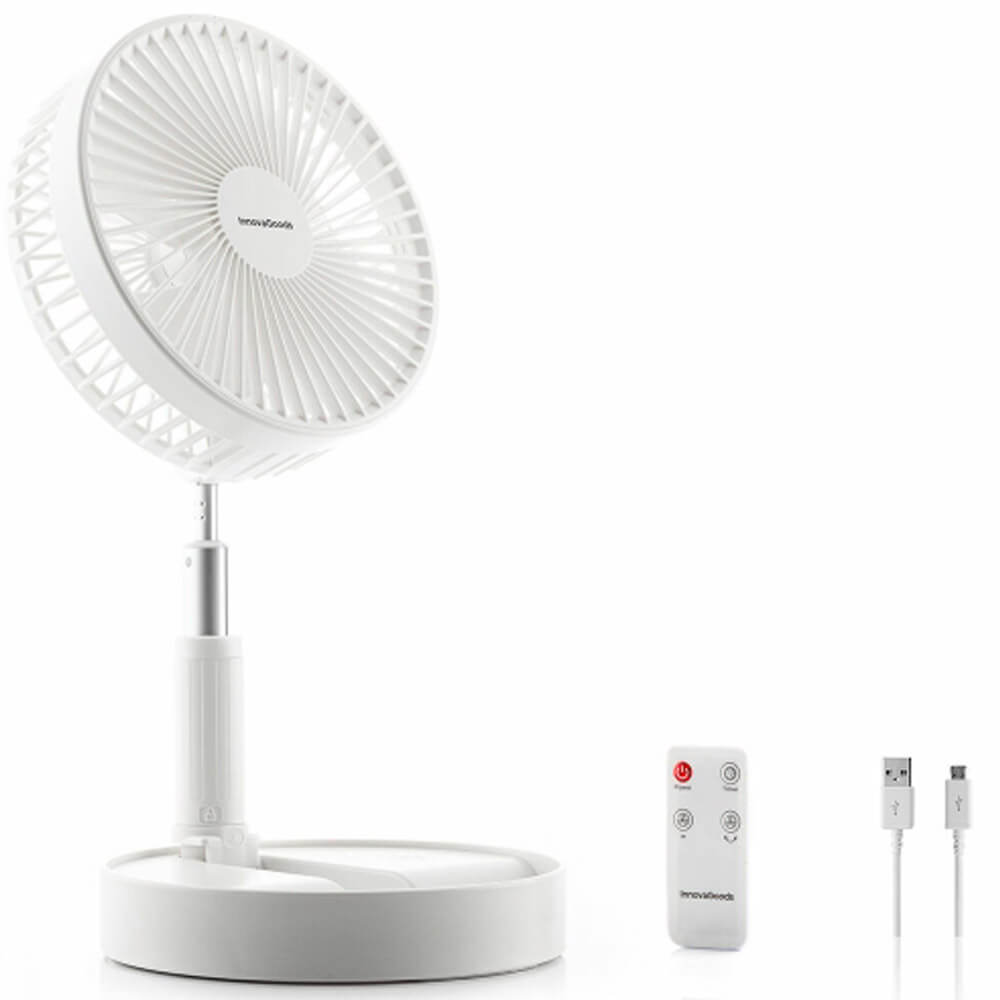 Ventilateur blanc sur pied sans fil multifonction innovagoods