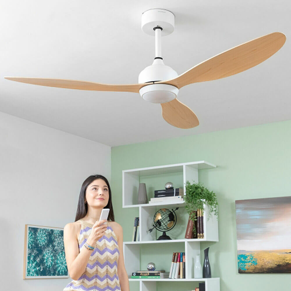 Ventilateur bois avec LED Innovagoods