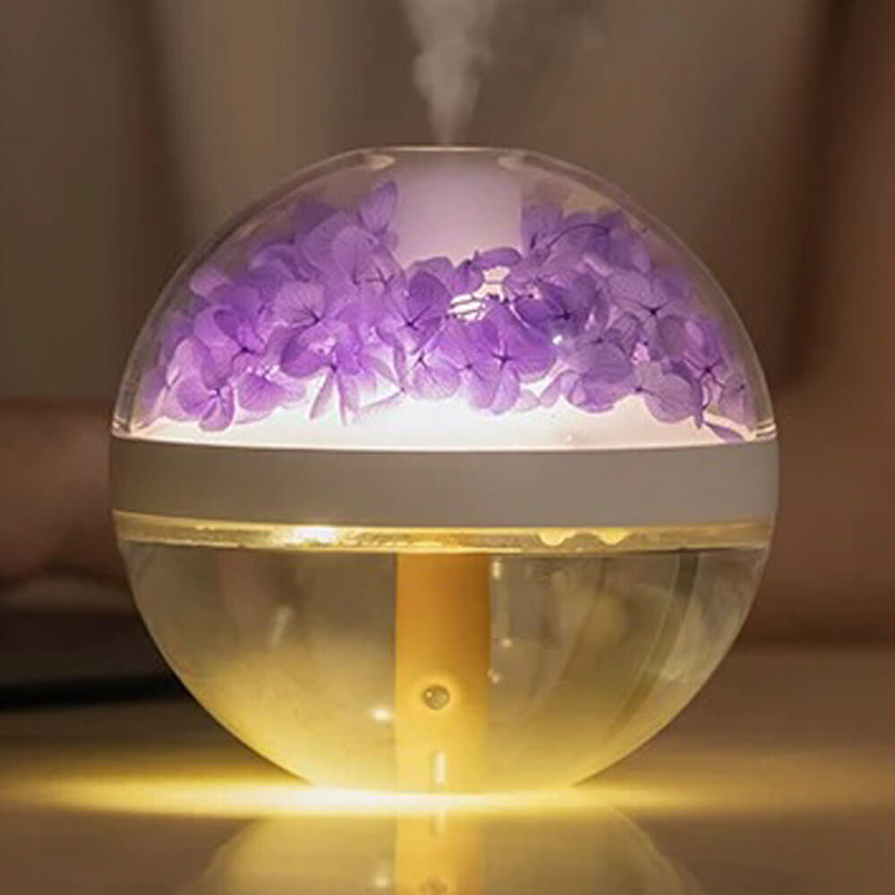 Humidificateur design floral coloré avec veilleuse