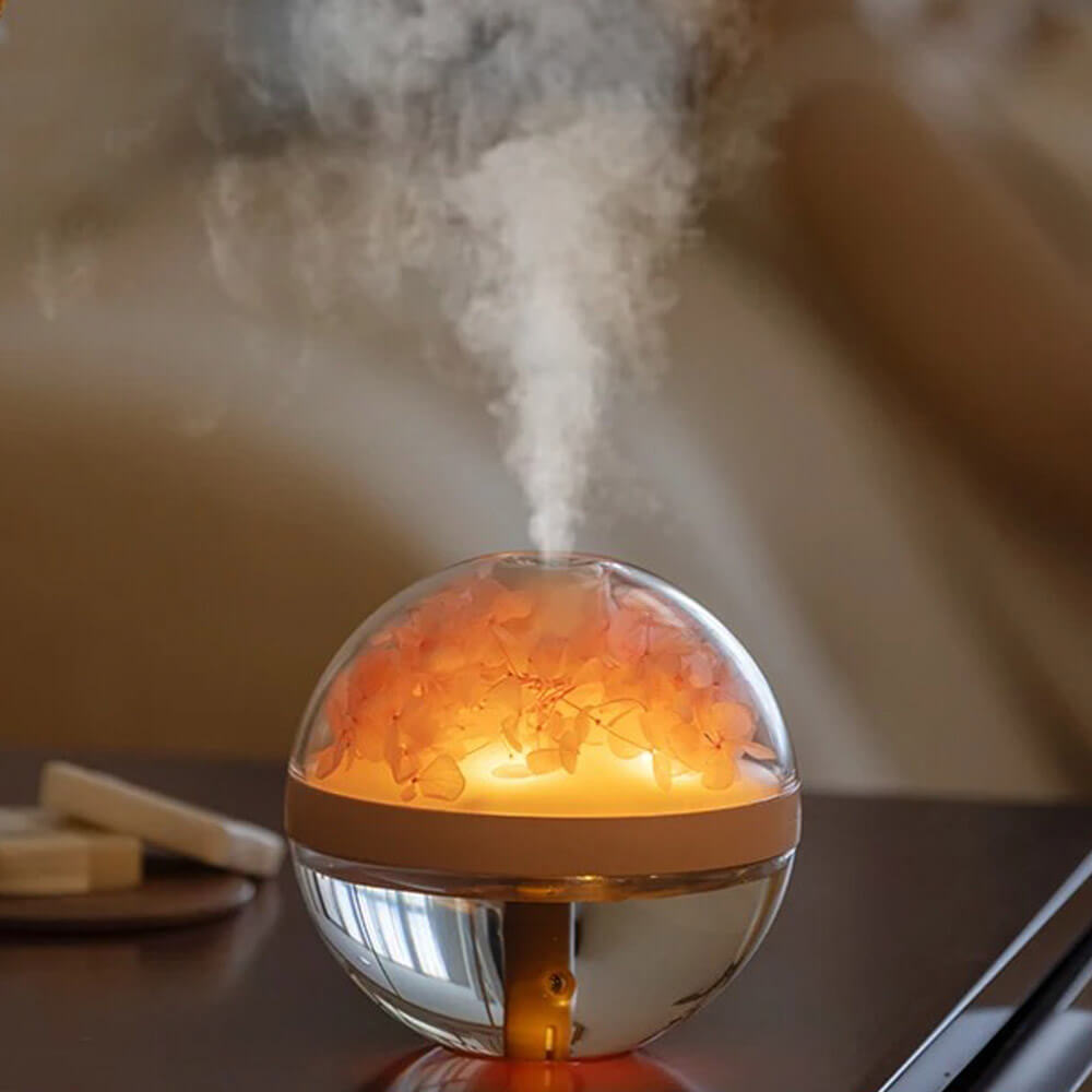 Humidificateur design floral coloré avec veilleuse
