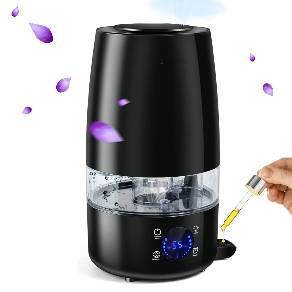 Humidificateur dair noir 4.5L