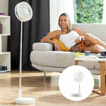 Ventilateur blanc sur pied sans fil multifonction innovagoods