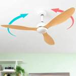 Ventilateur bois avec LED Innovagoods