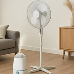 Ventilateur sur pied blanc