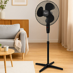 Ventilateur sur pied noir