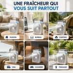 Rafraîchisseur dair personnel 3-en-1
