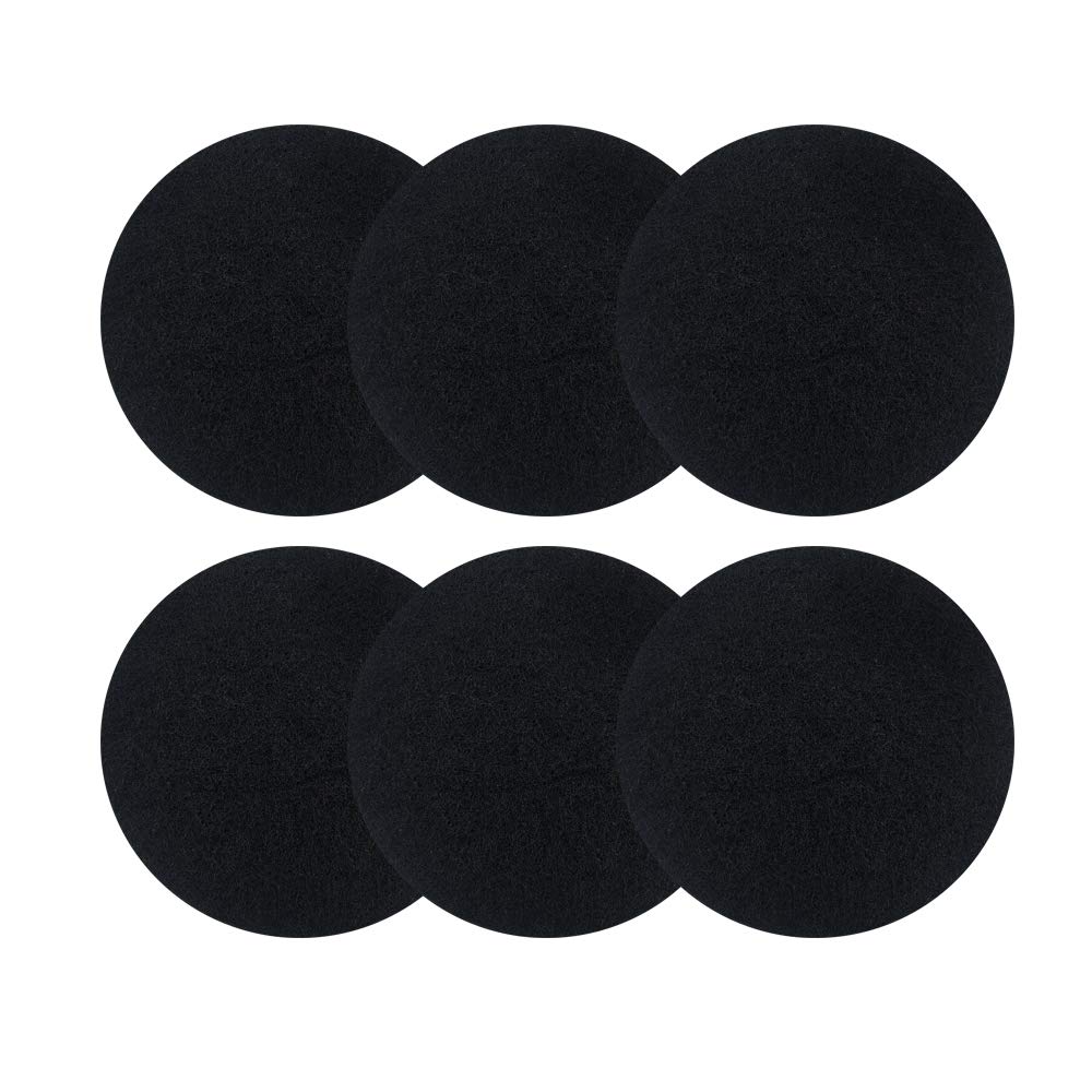 Lot de 6 filtres à charbon ronds ddLUCK de 17 cm pour seau à compost de cuisine
