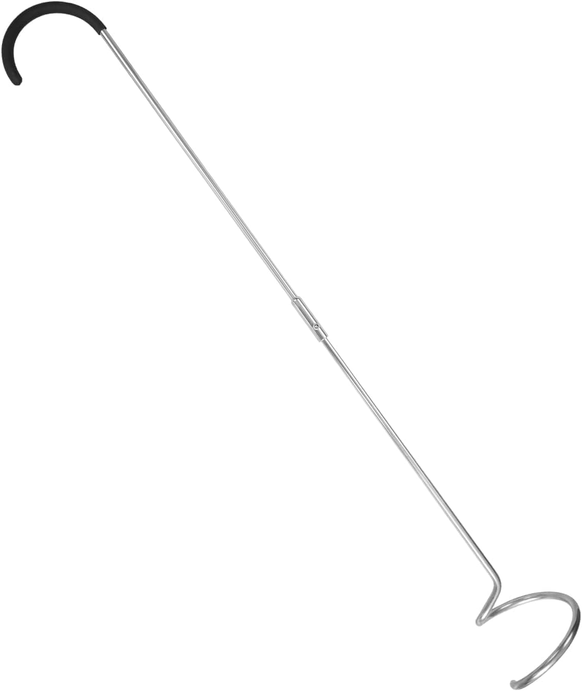 Aérateur de compost en inox SQUEEZE master de 80 cm, tire-bouchon à manivelle, sur fond blanc