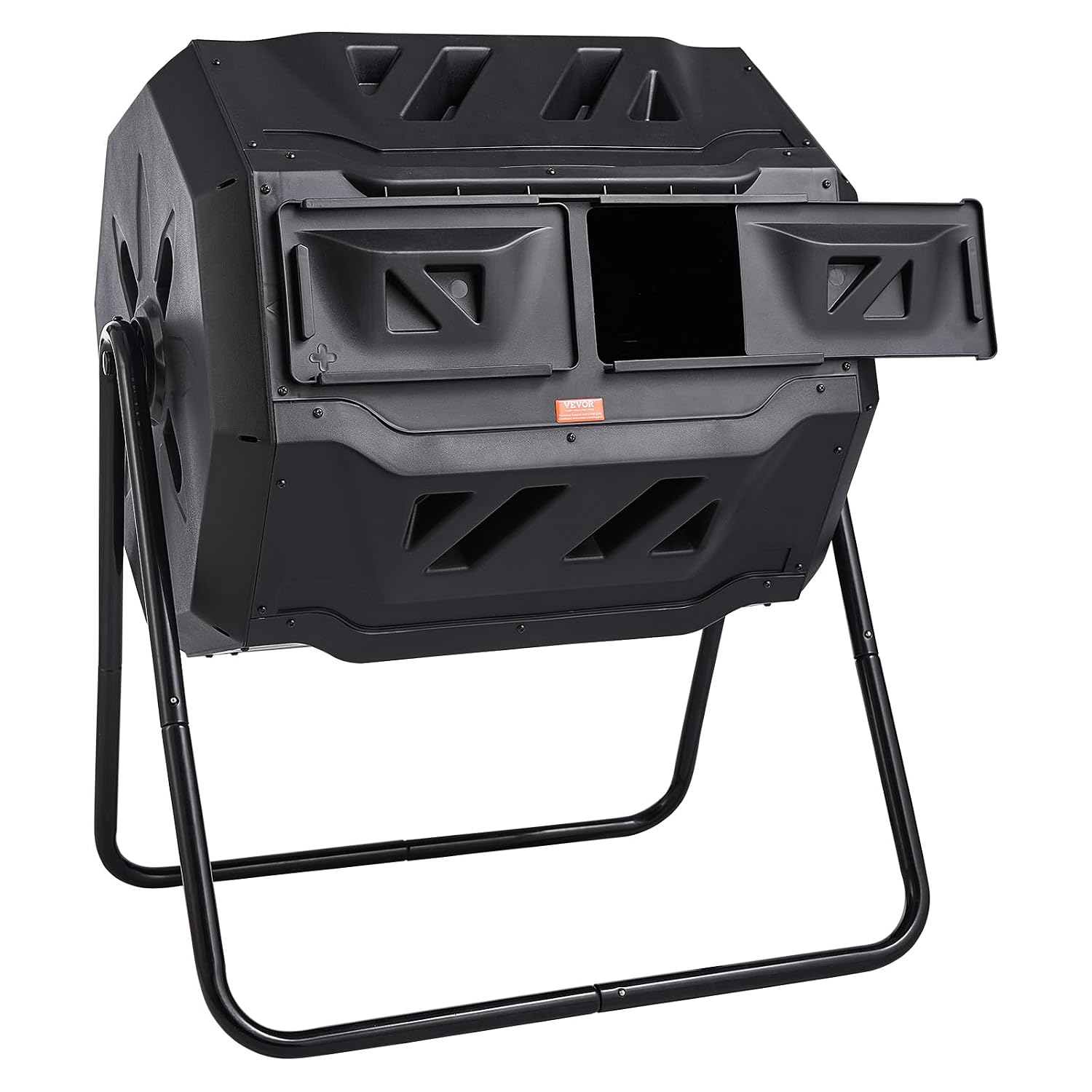VEVOR Composteur de Jardin Rotatif 162,7 L Double Chambre Bac à Compost Rotatif à 360° en PP sans BPA Charge 50 kg pour Com 9
