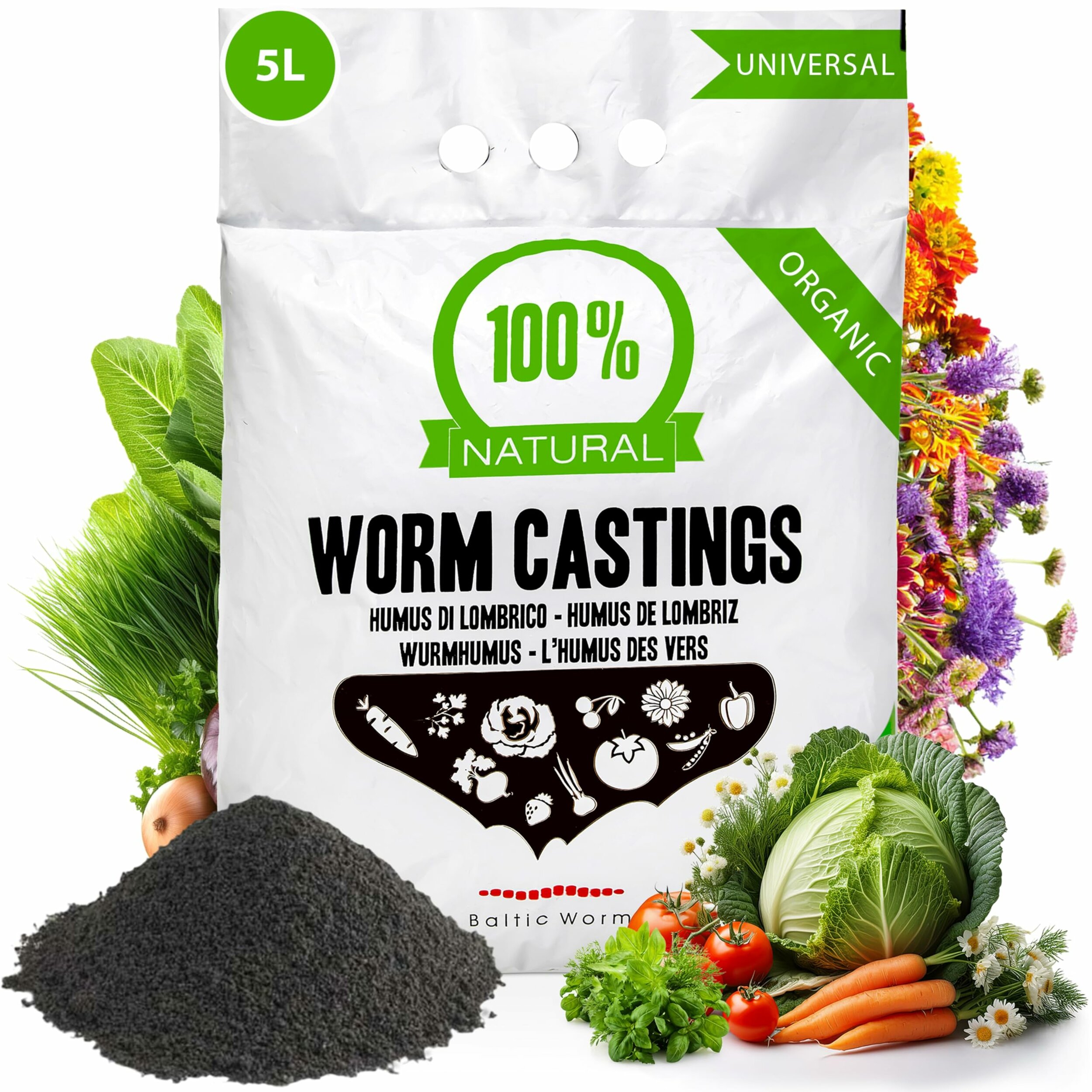 Vermicompost Baltic Worm, sachet de 5 L