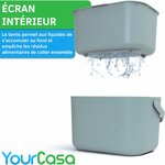Tamis intérieur amovible du seau YourCasa qui laisse sécouler les liquides au fond