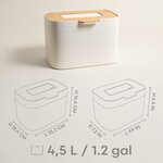 Seau Elin avec dimensions 25,2 x 18,4 x 16,6 cm et capacité de 4,5 L