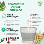 Seau pliable en fibre de blé avec épis de blé, comparé à des matériaux non durables
