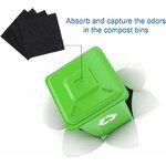 Filtres à charbon pour absorber les odeurs dun seau à compost vert