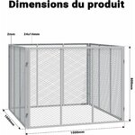 Dimensions du composteur à grille : 1000 x 1000 mm au sol et 800 mm de haut