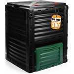 BigDean Composteur jardin 300 litres – Composteur rapide en plastique résistant aux intempéries et fabriqué en Europe Plast 9