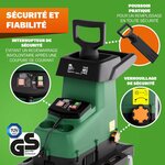 Détails de sécurité : interrupteur anti-redémarrage, poussoir de remplissage, verrouillage et logo TUV GS