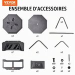 Pièces et visserie fournies pour monter le composteur rotatif VEVOR