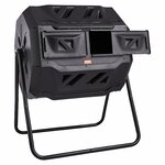 VEVOR Composteur de Jardin Rotatif 162,7 L Double Chambre Bac à Compost Rotatif à 360° en PP sans BPA Charge 50 kg pour Com 9