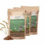 Trois sachets kraft d'activateur bokashi DIMIKRO de 3 kg, fabriqué en Allemagne, avec des épis de blé