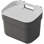 Composteur de cuisine Curver Ready to Collect de 5 L gris anthracite avec couvercle clair et poignée