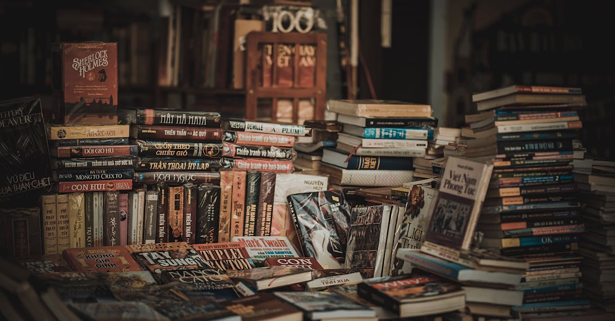 pile of assorted novel books