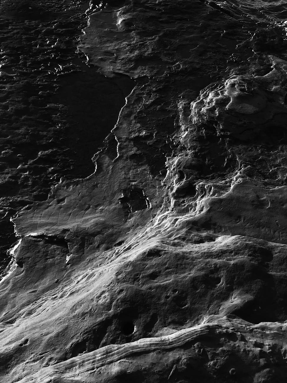 black and white photo of waves
