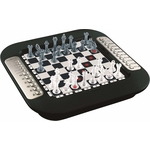 Lexibook CG1335 Chessman FX Jeu d'échecs électronique avec clavier tactile et effets sonores et lumineux 32 pièces 64 Difficulté Jeu de société familial Noir/argent, 2 joueurs