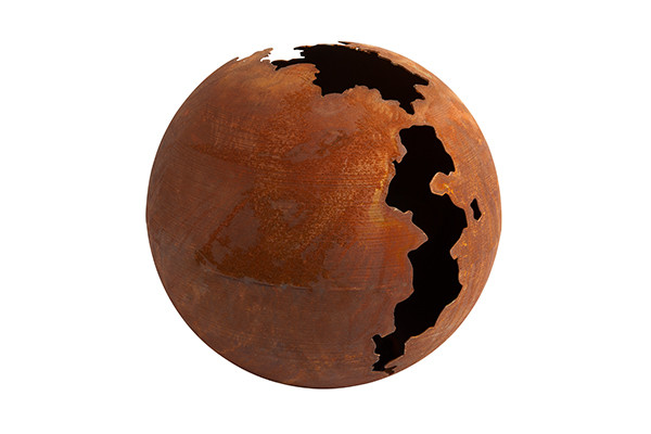 sphere-craquelee-metal-effet-rouille