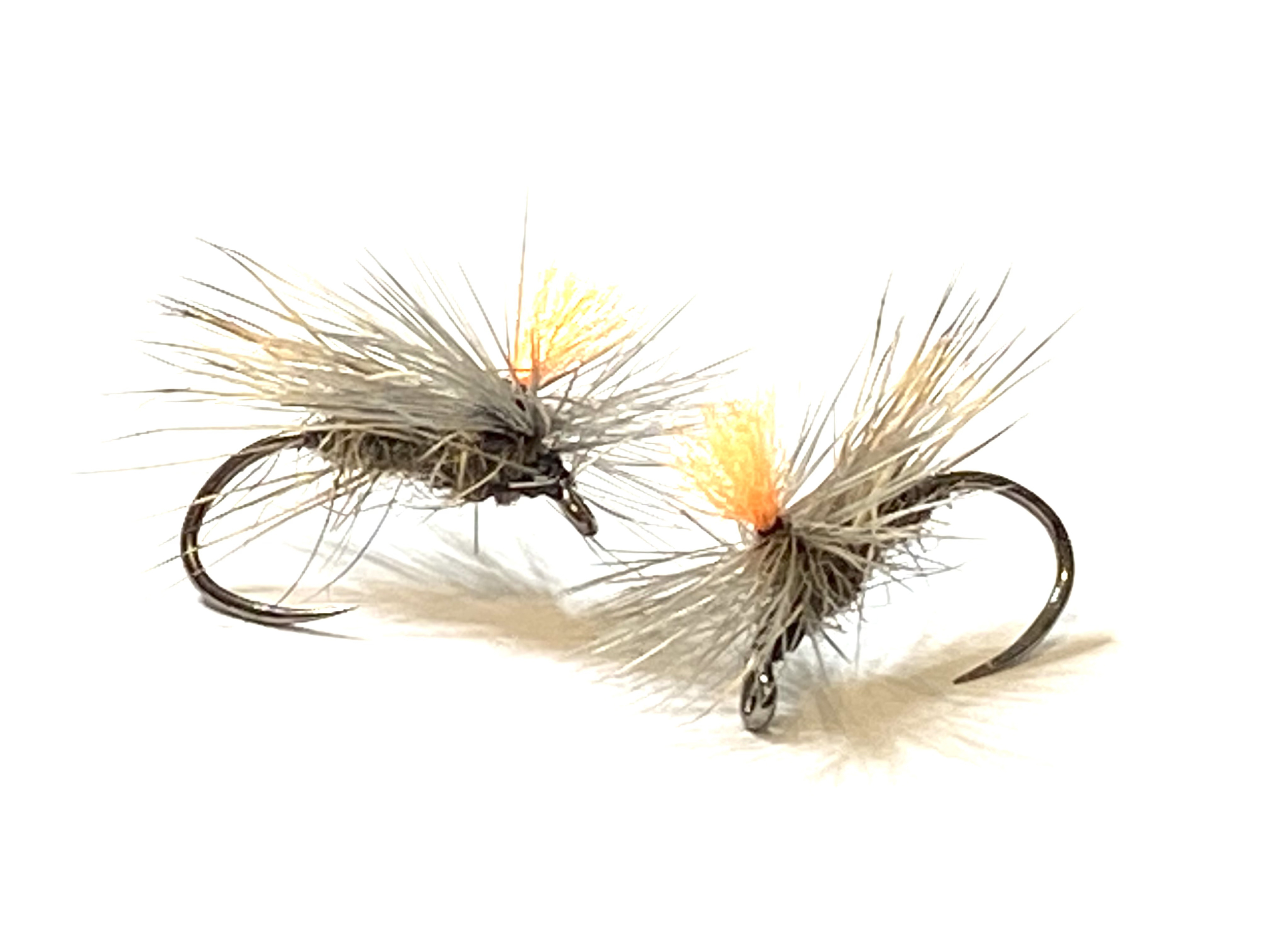 3 Mouches Sèches Fliegentom - Parachute Orange Vif - Pour Truite - NEUVES