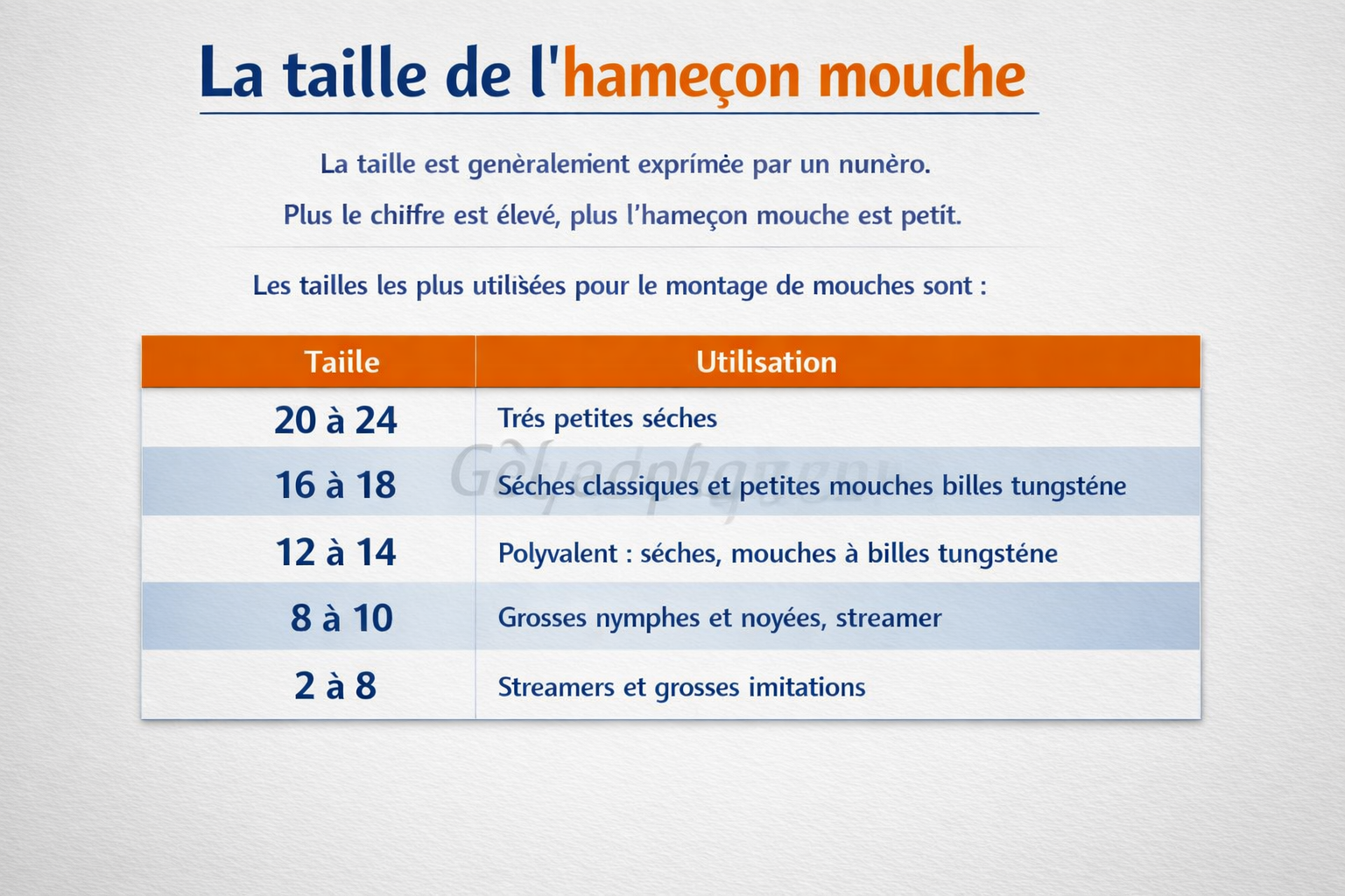 taille hameçon