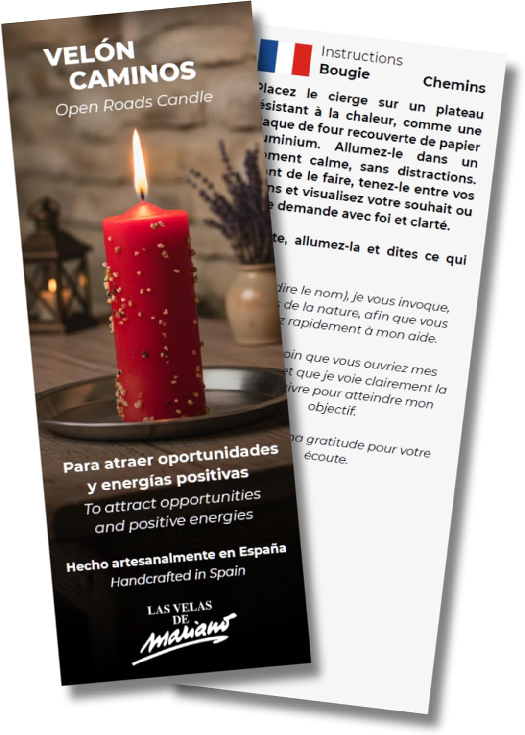 Bougie pour ouvrir de nouveaux chemins et canaliser labondance – dissipe le brouillard de la confusion – rouge, sel et rés 4