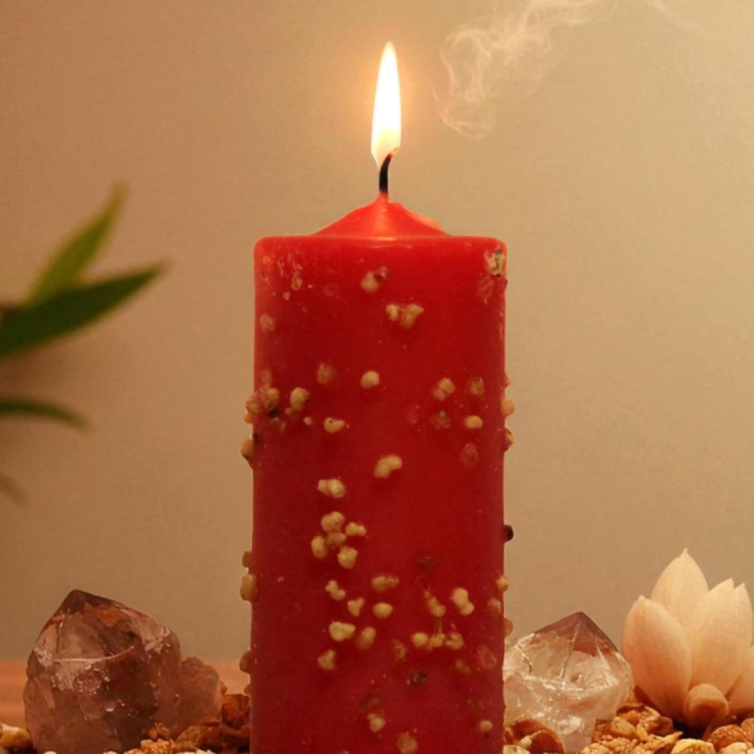 Bougie pour ouvrir de nouveaux chemins et canaliser labondance – dissipe le brouillard de la confusion – rouge, sel et rés 8