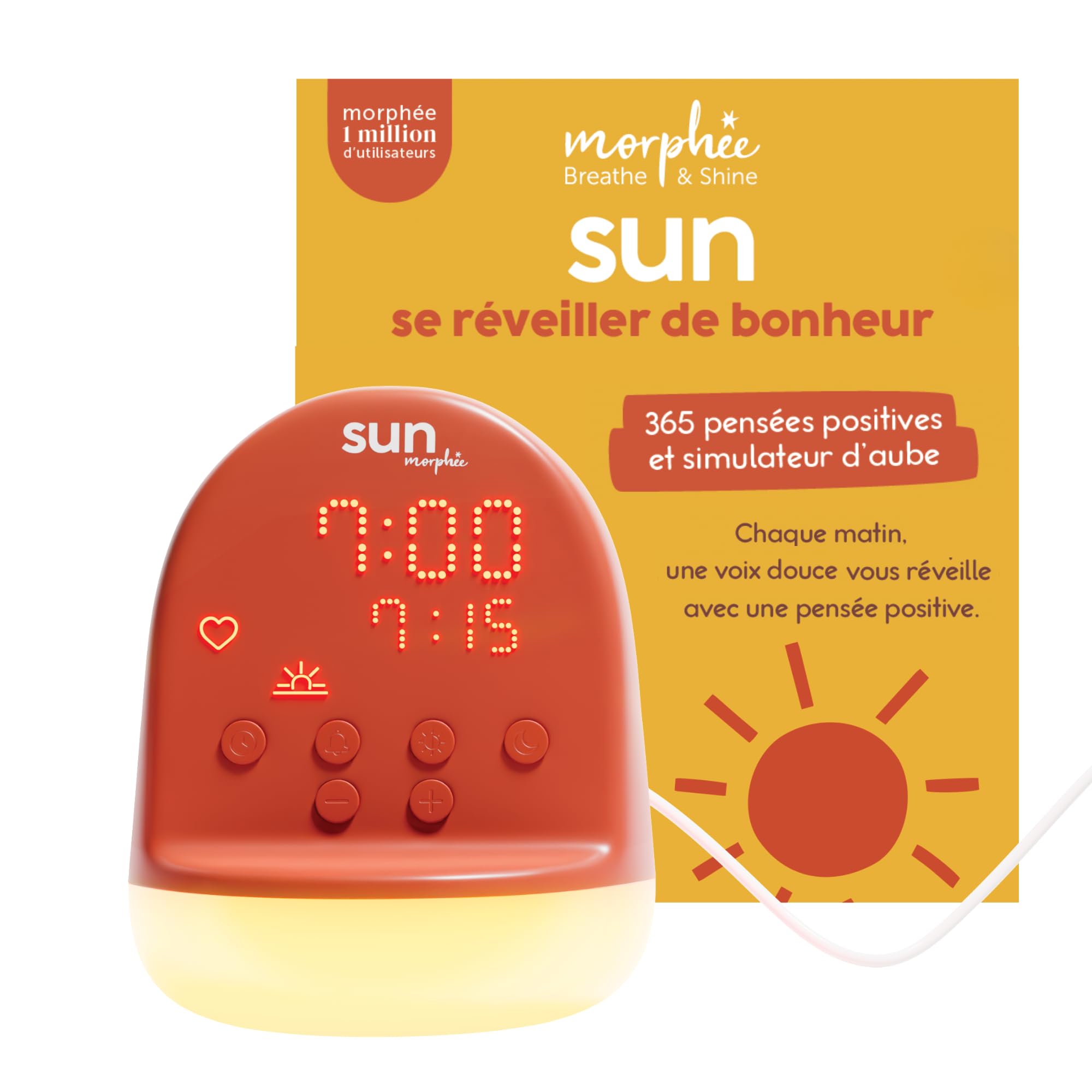 Morphée Sun - Réveil Lumineux et simulateur daube - Déconnecté sans écran